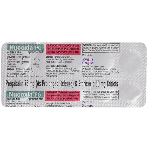 nucoxia pg tablet 10's